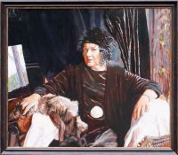 Portret-Sabiny-Lonty-w-ramie,olej,100x120cm,2007